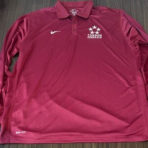 Nike Towson General Men's Long Sleeve Polo-Size XL